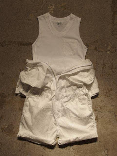 FWK by Engineered Garments Combi Suit in White Pima Poplin