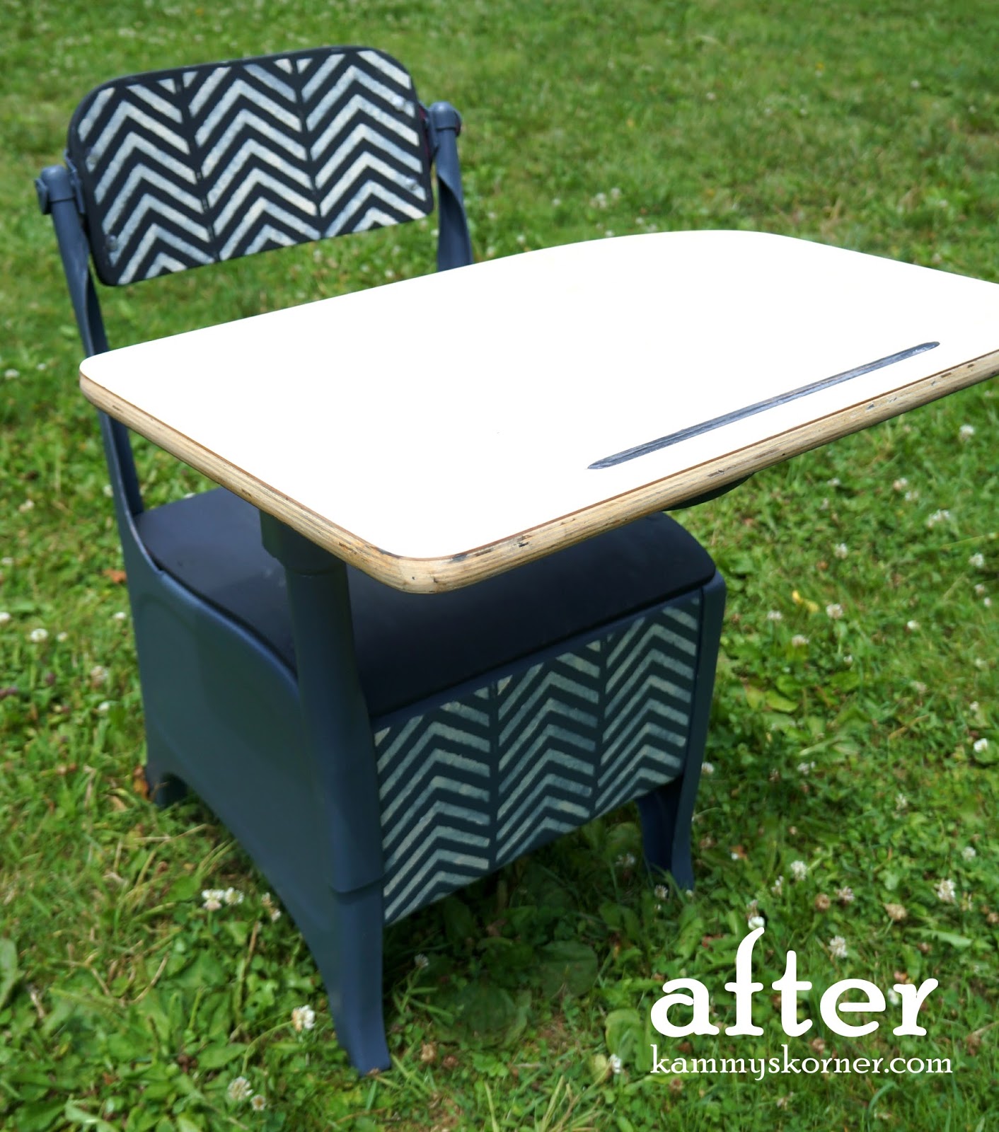 Kammy's Korner Vintage School Desk Makeover