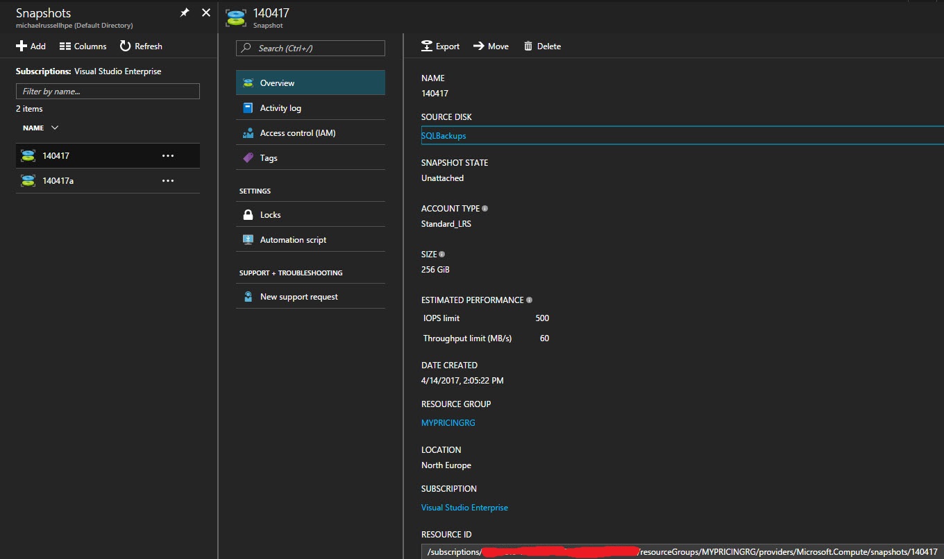 azure vm snapshot azure vm snapshot