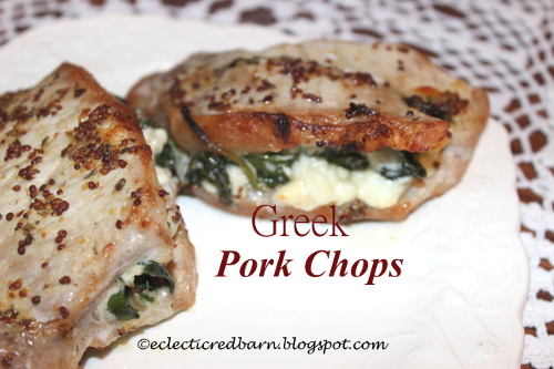 Greek Inspired Pork Chops @Eclectic Red Barn
