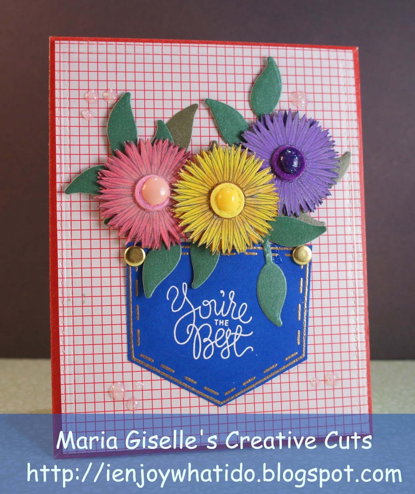 Maria Giselle's Creative Cuts Digi. Stamp on Colored Cardstock