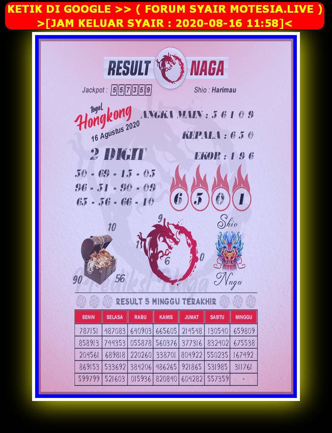 ᑔᑔ Forum syair motesia live hk 16 agustus 2020  இ 