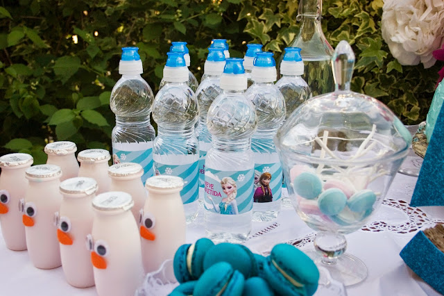 Candy bar Frozen por el cumple de la princesa - bebidas Diariodeco14: Candy bar Frozen por el cumple de la princesa - bebidas