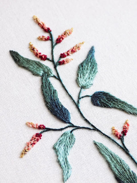 Aqua Botanicals designs Stitch Floral