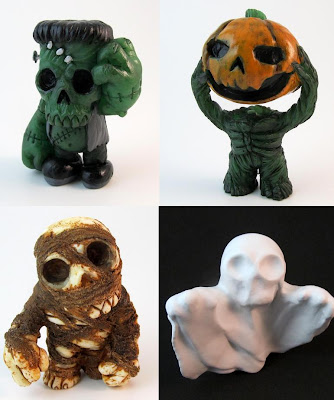 Halloween 2012 Resin Figure Series by Motorbot - Frank, Jack, Mike & Ghost