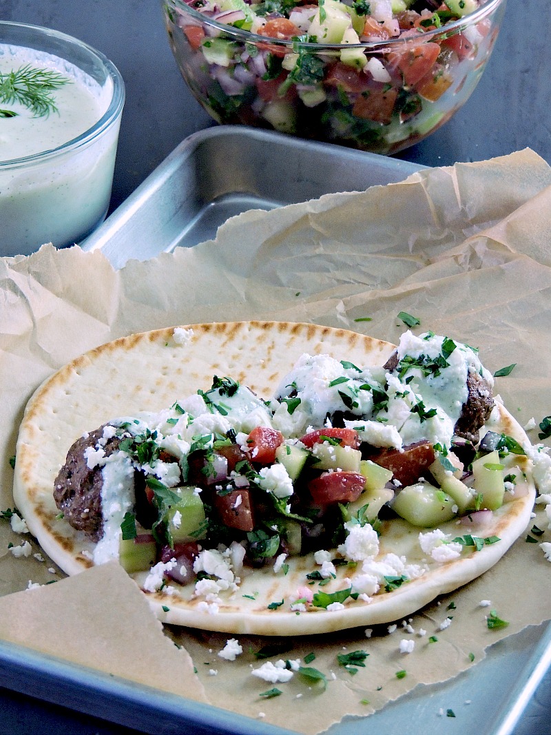 Gyro Meatball Sandwiches Bobbi's Kozy Kitchen