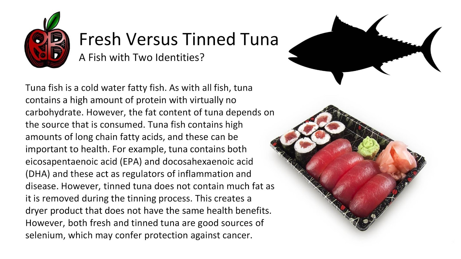 Fresh Versus Tinned Tuna
