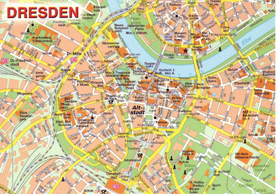 The World in Postcards - Sabine's Blog: Dresden, City Map, Germany