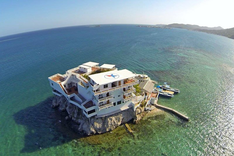 This Diver’s Paradise is Built on a Rock and Surrounded by Reef