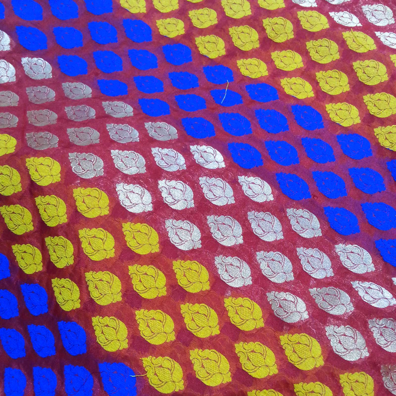 DesiCrafts New found treasures of Indian Silk Fabric Phulkari, Hand