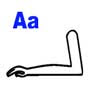 a in hieroglyphics arm