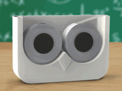 tape dispenser, two rolls, looks like an owl