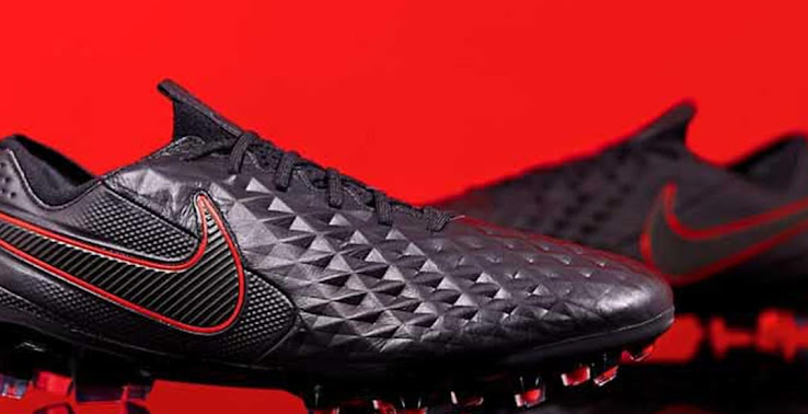 nike tiempo black and red