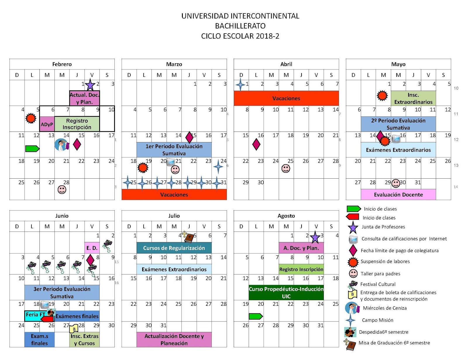 UICBachillerato Tareas Calendario de Actividades UICBachillerato Tareas Calendario de Actividades