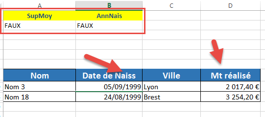 Utiliser deux criteres calculés