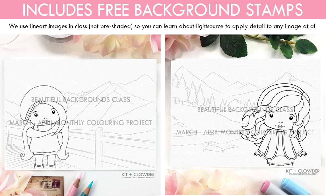 Beautiful Backgrounds - Kit and Clowder Online Colouring Classes