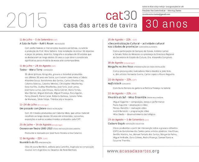programa 2015 cartaz Casa das Artes 2015