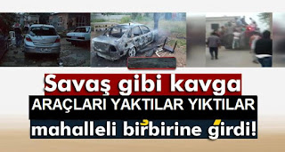 Aşiret ile mahalle sakinleri ortalığı birbirine kattı!