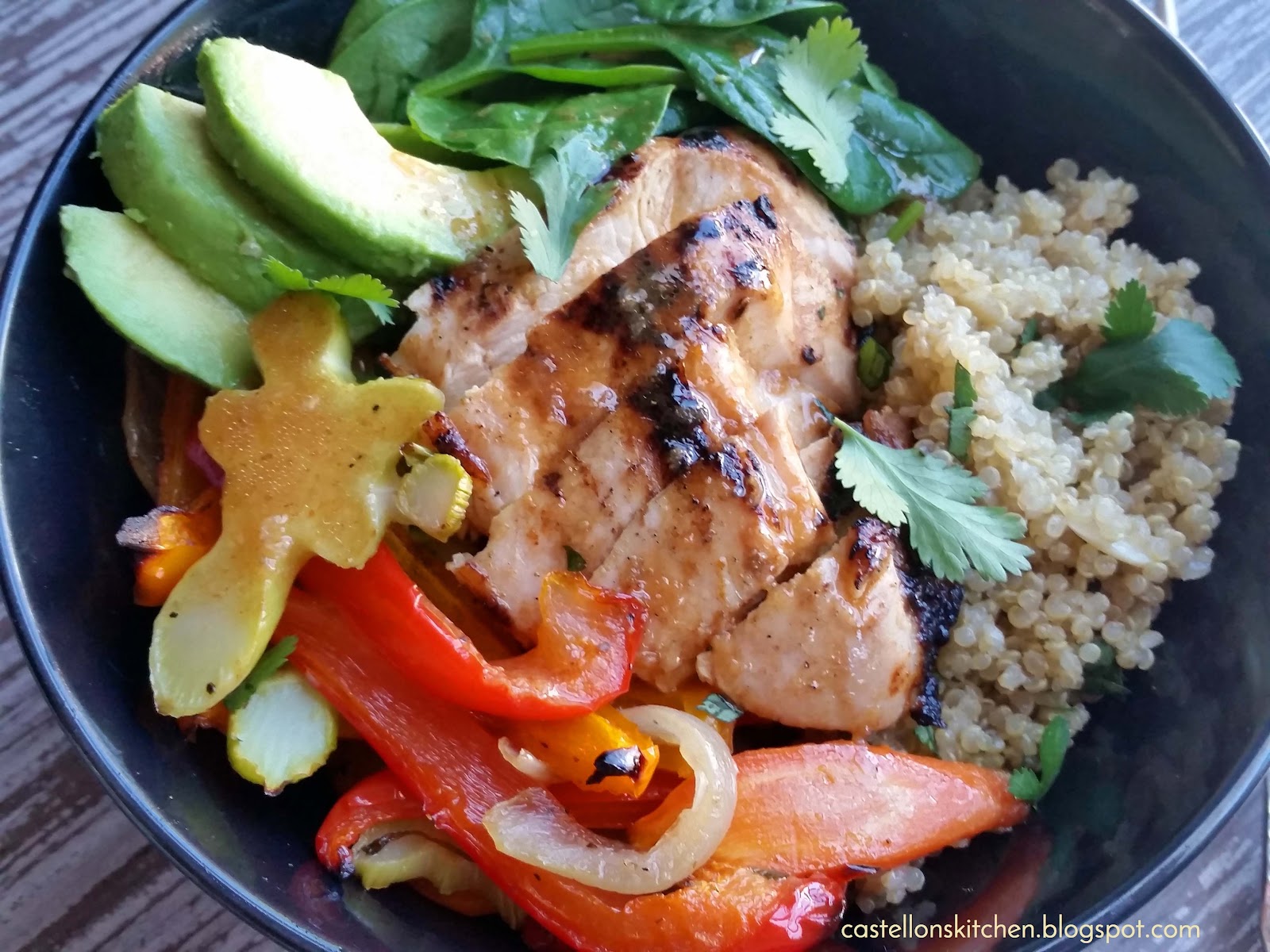 Castellon's Kitchen Smoked Paprika Grilled Chicken Quinoa Bowl