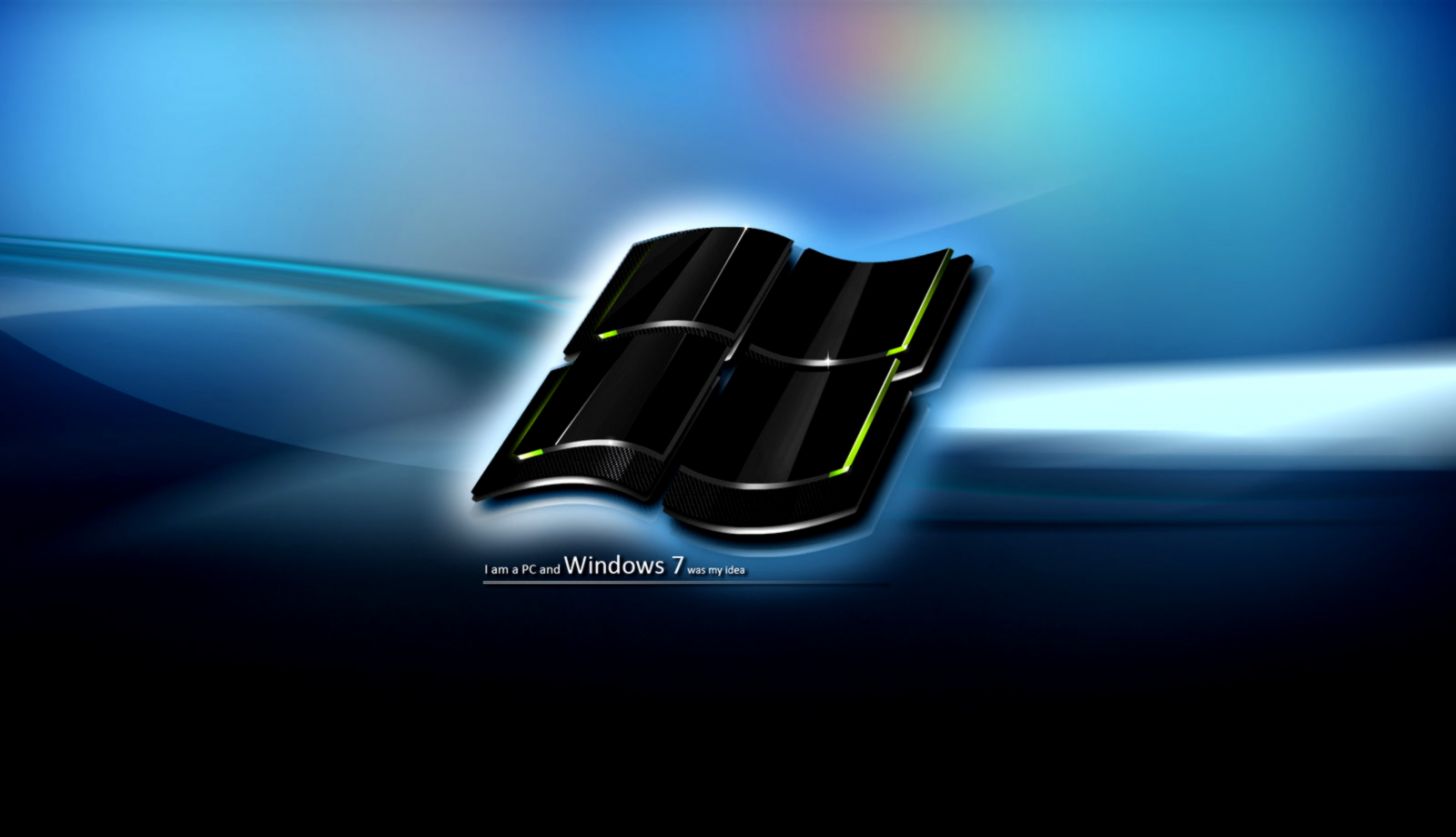 Windows 7 Background Dark Logo Wallpaper  Background Download