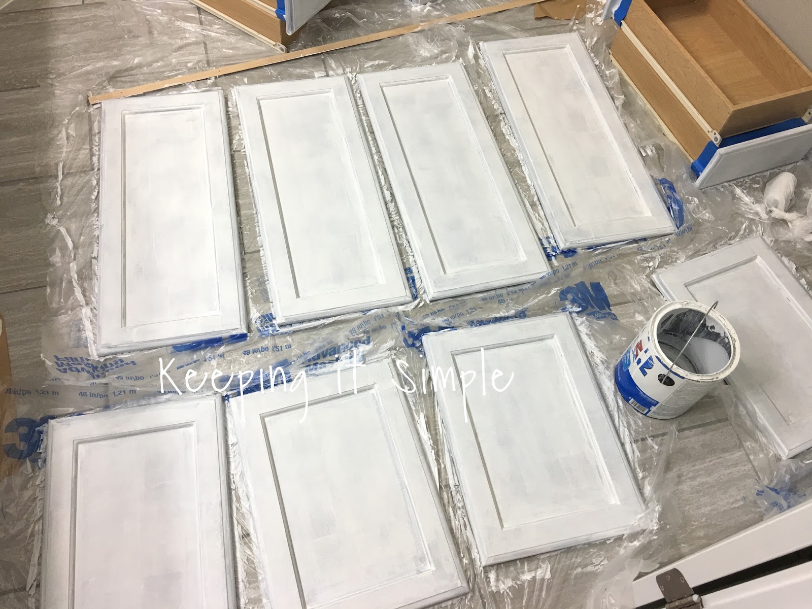 Tips On How To Paint Dark Veneer Cabinets White With Iced White