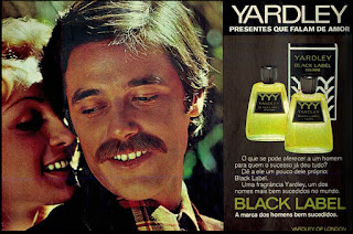 Black Label - Yardley, perfume,  1974, os anos 70; propaganda na década de 70; Brazil in the 70s, história anos 70; Oswaldo Hernandez;