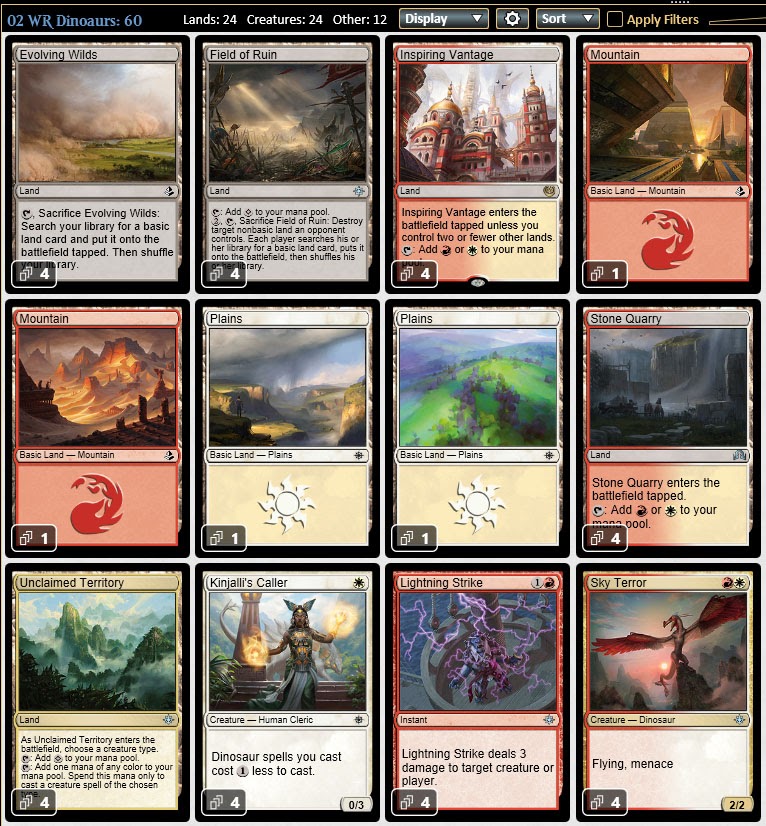 magic the gathering adventures standard ixalan ur dinosaurs ur flyers mtg