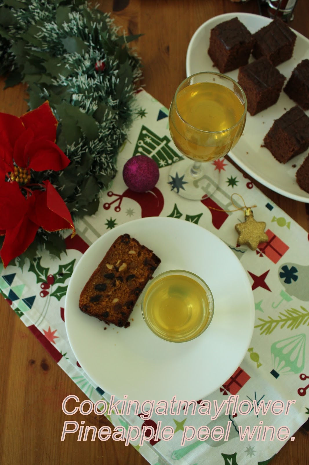 Cooking at Mayflower Pineapple peel wine