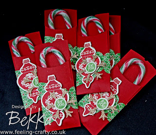 Cute Candy Cane Holder by Stampin' Up! Demonstrator Bekka Prideaux www.feeling-crafty.co.uk