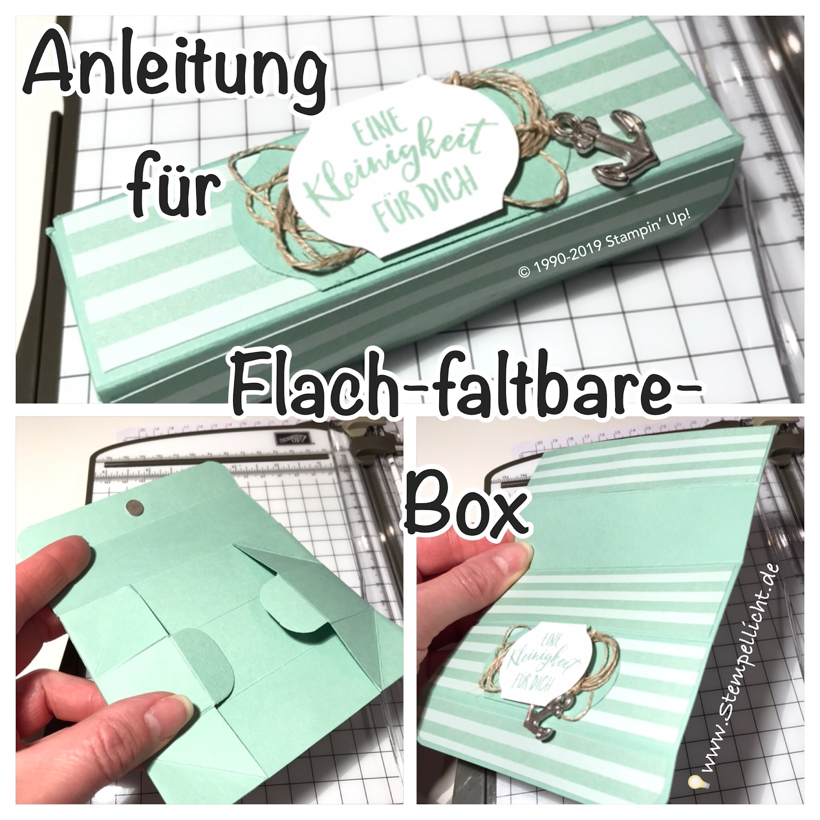Stempellicht: Anleitung für Flach-faltbare-Box