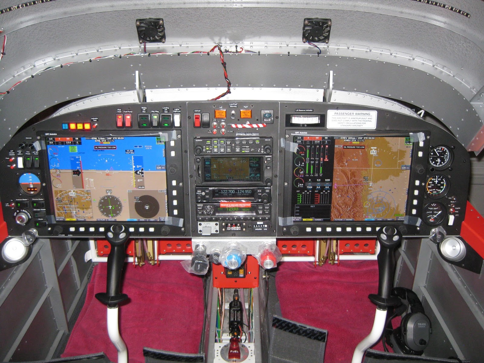 E's Van's RV14A Avionics/Panel Panel design.