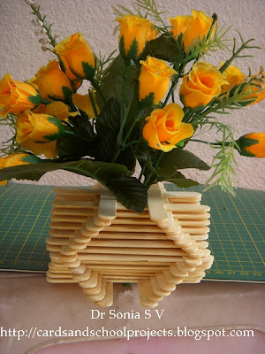 Popsicle Stick Flower Vase Craft for Mother's Day - Happy Toddler Playtime