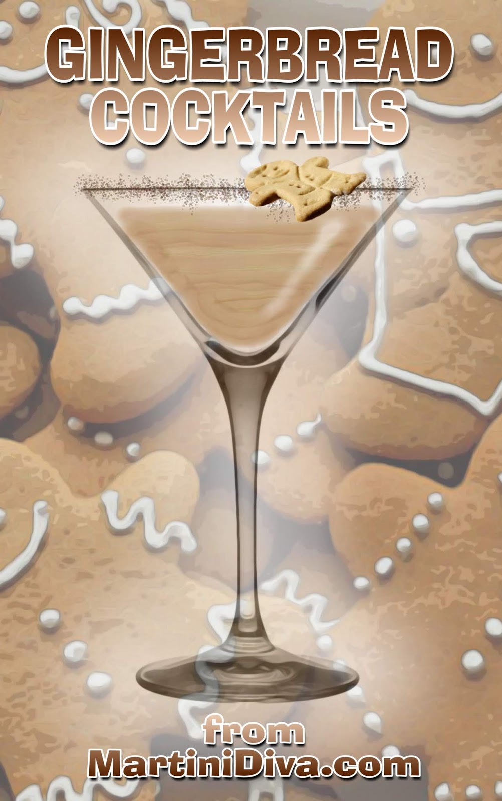 The MARTINI DIVA GINGERBREAD COCKTAILS