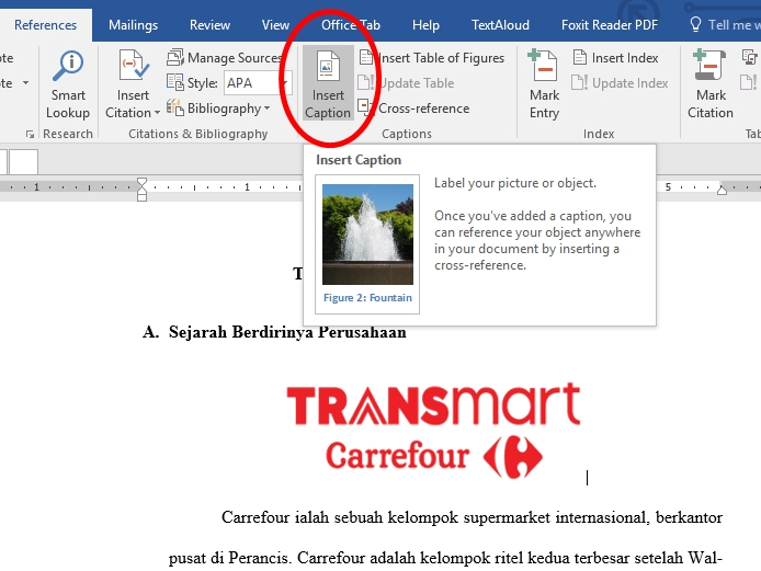 Menambahkan Caption Pada Gambar Di Microsoft Word Mr. Yusuf Ismail