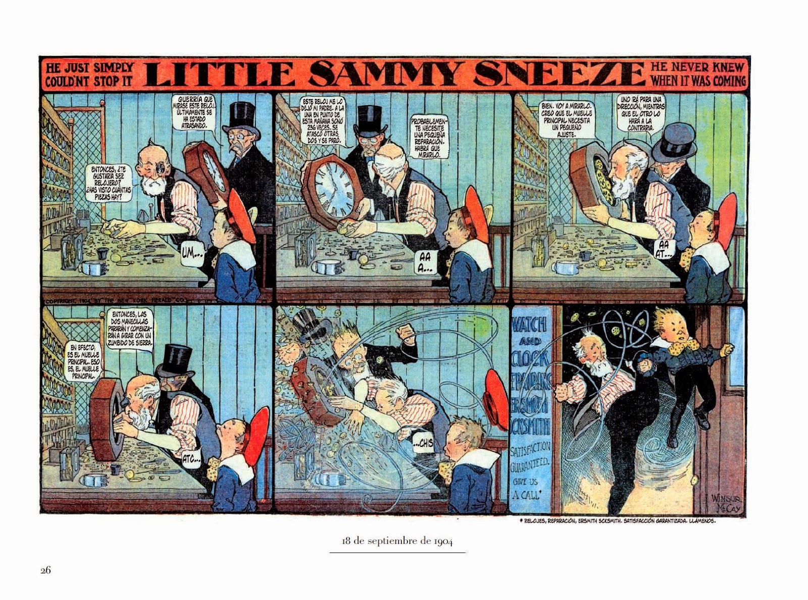 El Coleccionista de Tebeos: Lecturas: Little Sammy Sneeze, de Winsor McCay