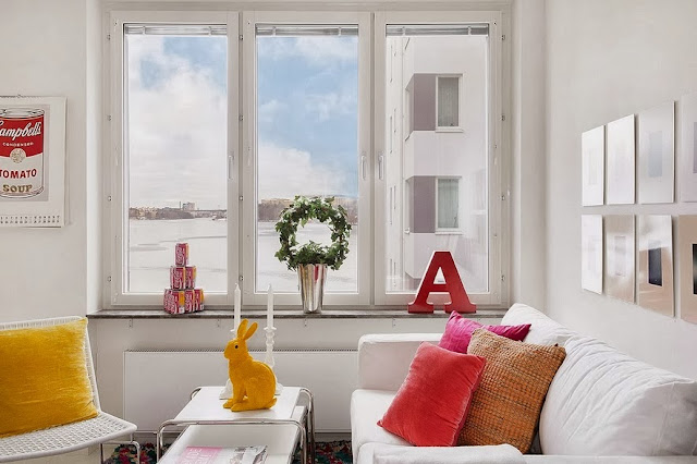 Mickey House: pequeno apartamento colorido e clean. Blog Achados de Decoração Mickey House: pequeno apartamento colorido e clean. Blog Achados de Decoração