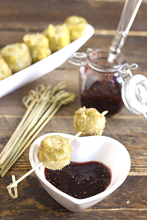 Alcachofas con higos y miel