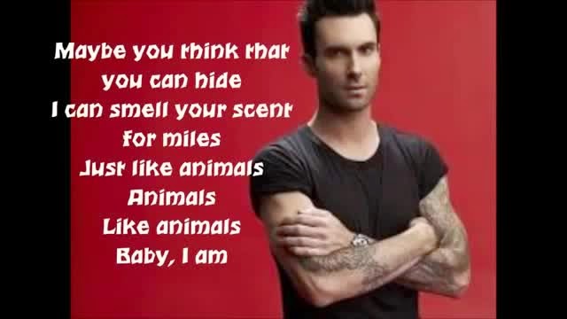 Maroon 5 Animals (Lyrics Video) - 1HP