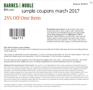free Barnes and Noble coupons march 2017