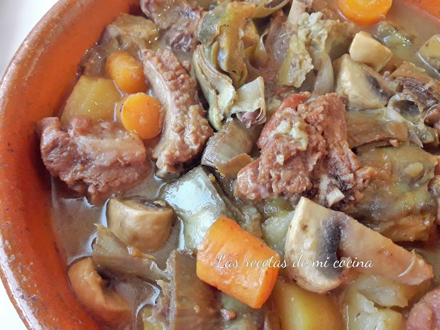 Costilla de cerdo a la jardinera