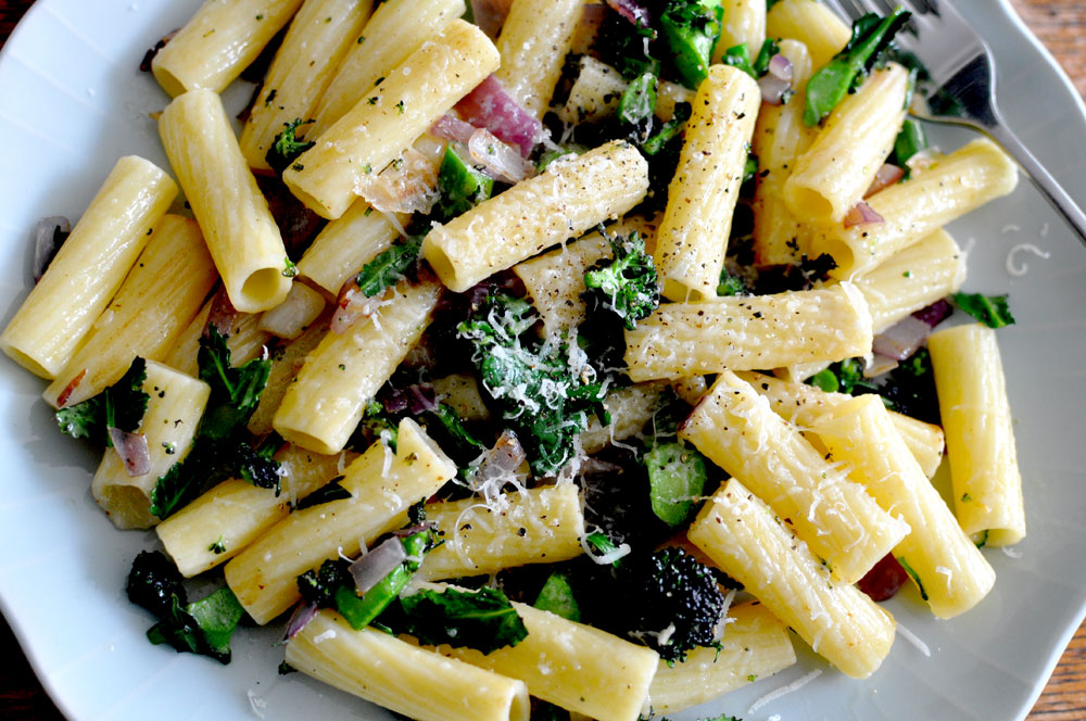 Recipe Rigatoni With Purple Sprouting Broccoli, Chilli, Garlic