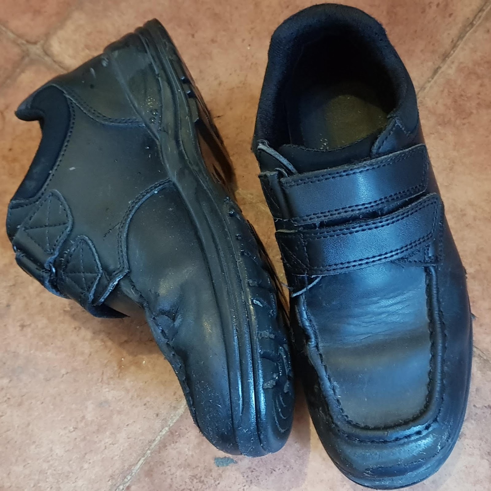 The Brick Castle: Treads Boys Black School Shoes 1 Year Guarantee Put ...