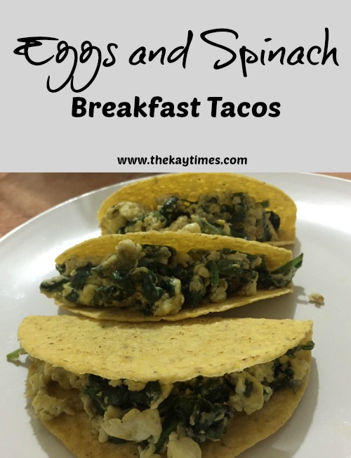 Eggs and Spinach Tacos