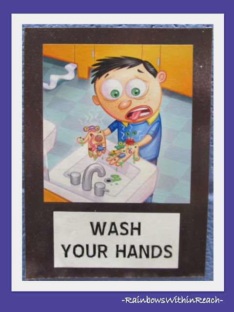 photo of: Hand Washing Reminder using Visual Cartoon style