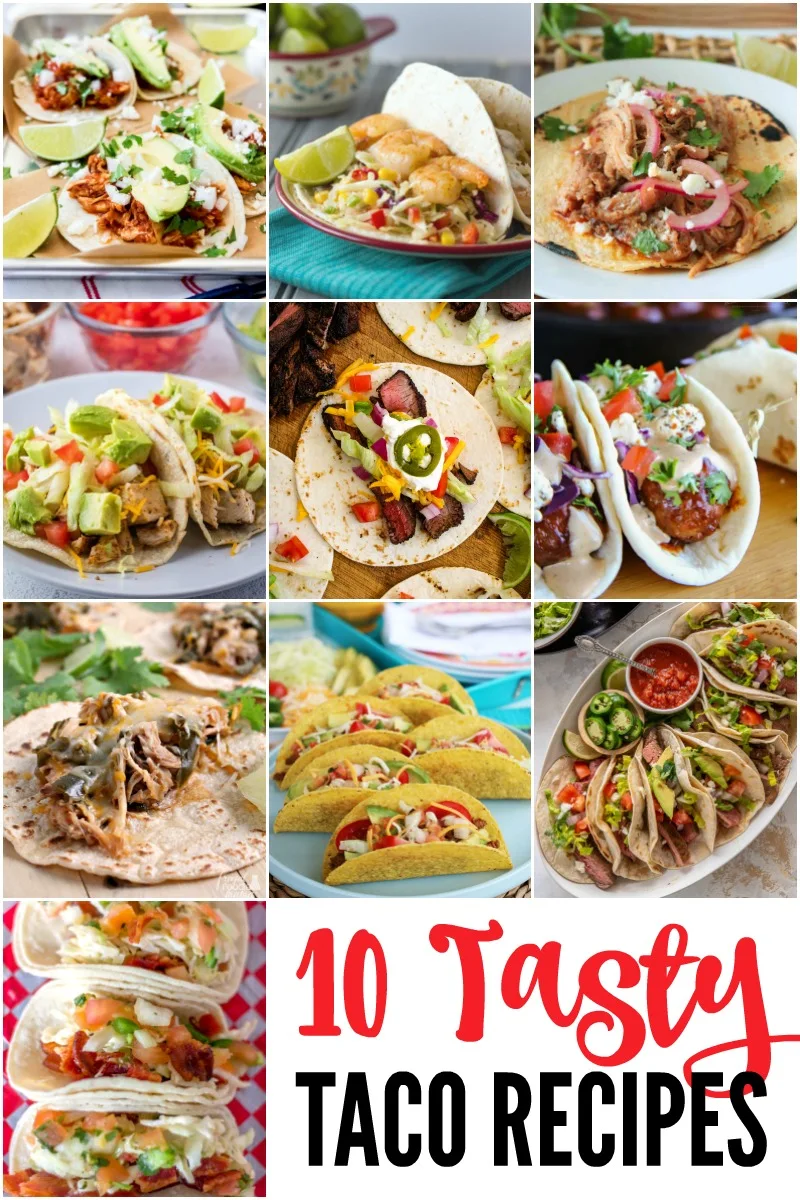 10 Tasty Taco Recipes to spice up your taco night!  #tacos #steaktacos #grillingrecipe