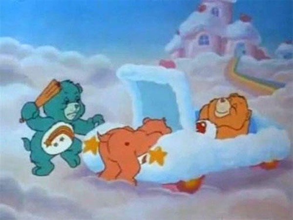 Unfortunately, Your Childhood Cartoons Weren’t As Innocent As You Thought (Photos) - Wow, the Care Bears must really care about each other.