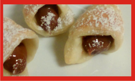 Cañones de dulce de leche