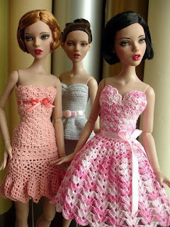 vestidos tejidos para muñecas barbie
