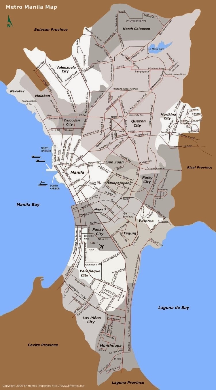 Detailed Street Maps Of Manila Free Printable Maps | Images and Photos ...
