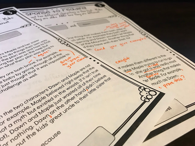 Google classroom written responses to reading and writing summaries